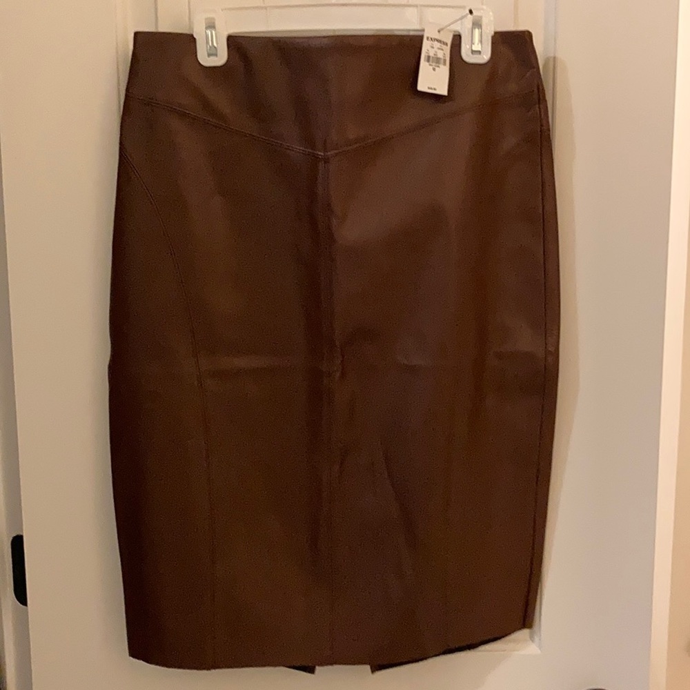 Express faux leather pencil skirt